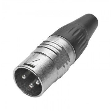 Đầu nối XLR HICON HI-X3CM-V, 3 chân đực, tiếp điểm mạ bạc